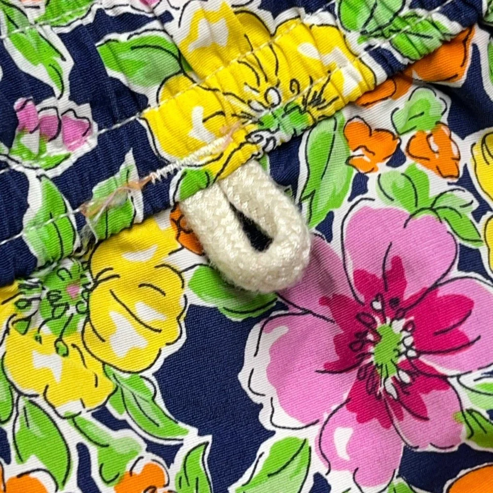 New Polo Ralph Lauren Mens‎ Floral Swim Trunks Navy Blue Pink Yellow Pony Medium